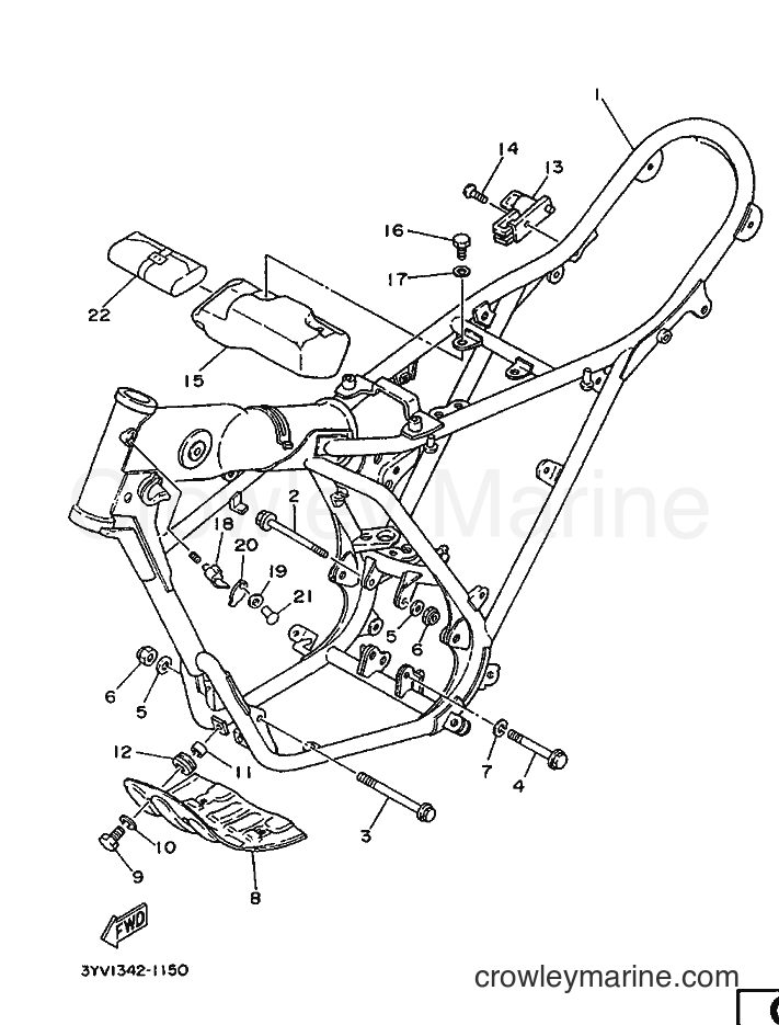 1991 Dirt Bike DT125MX - DT125MX (3YV1) [999] - FRAME