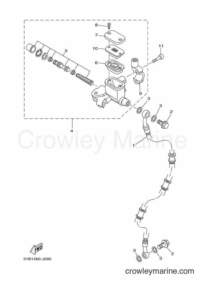 Yamaha Motors T115SE (31C7) [010] - FRONT MASTER CYLINDER