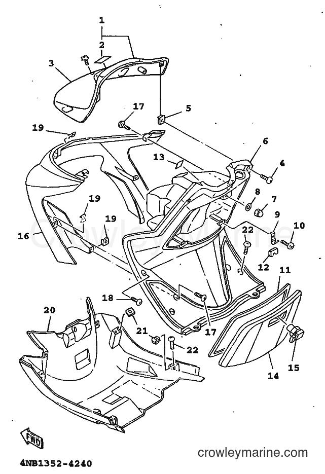 1998 Scooter XC125T - XC125T (4LA3) [010] - LEG SHIELD