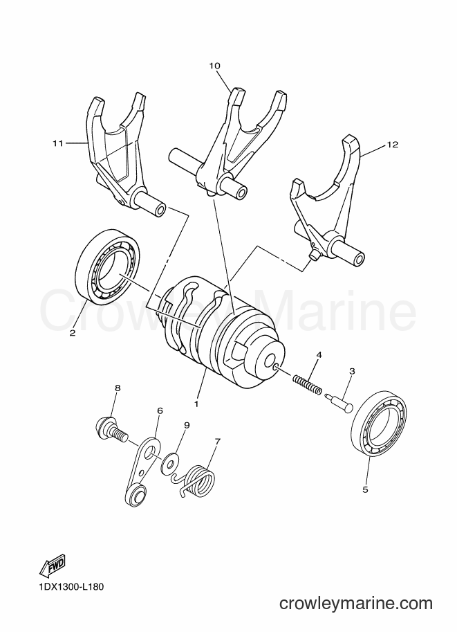2015 Dirt Bike WR450F - WR450F (1DXF) [010] - SHIFT CAM & FORK