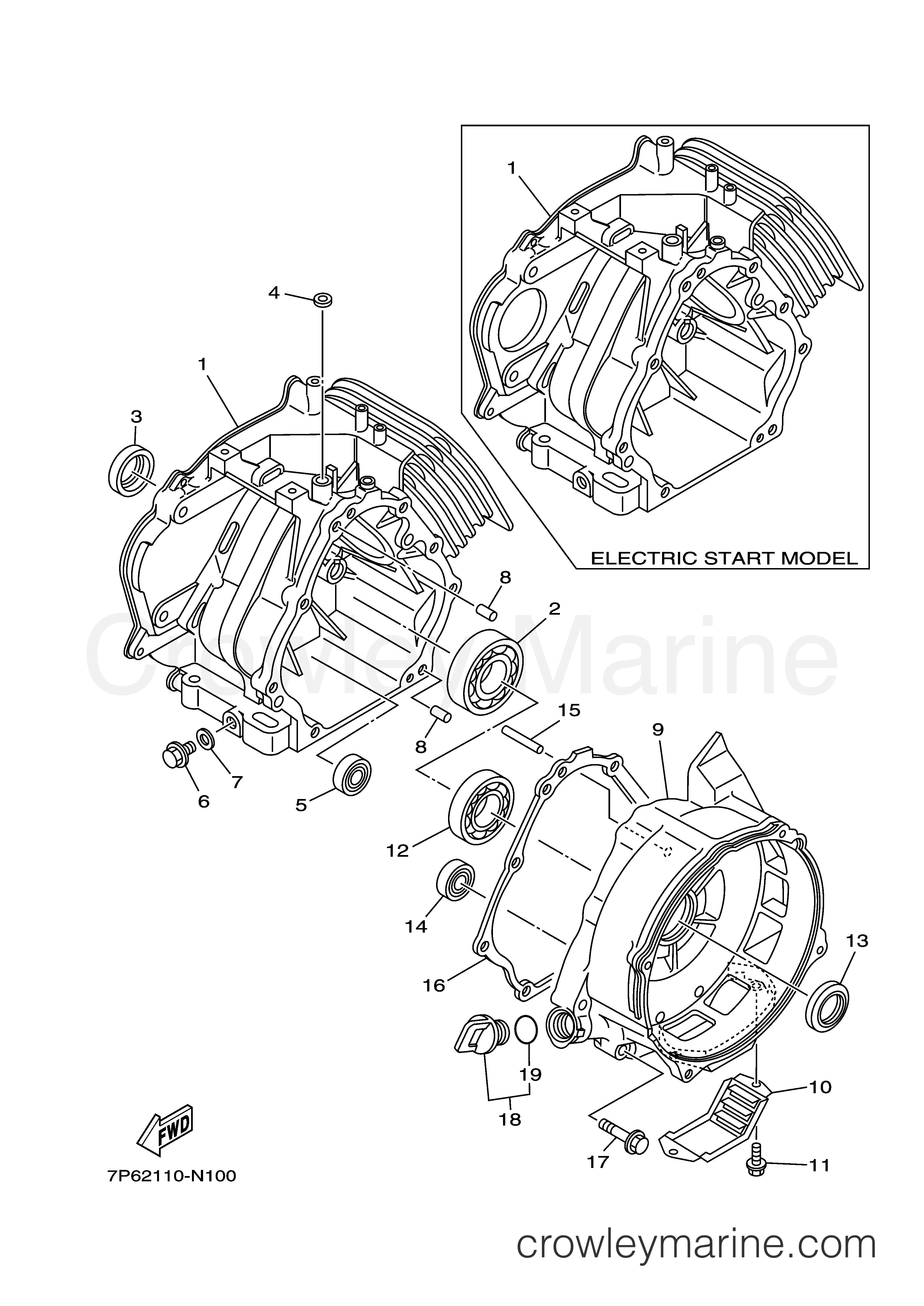 Yamaha Motors EF7200D - CRANKCASE