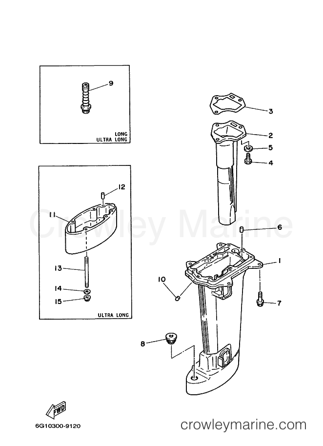 Yamaha Motors 6D (6H8) [010] - UPPER CASING