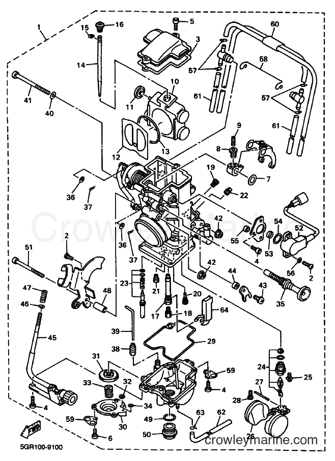 1999 Dirt Bike YZ400F - YZ400F (5GR2) [040] - CARBURETOR