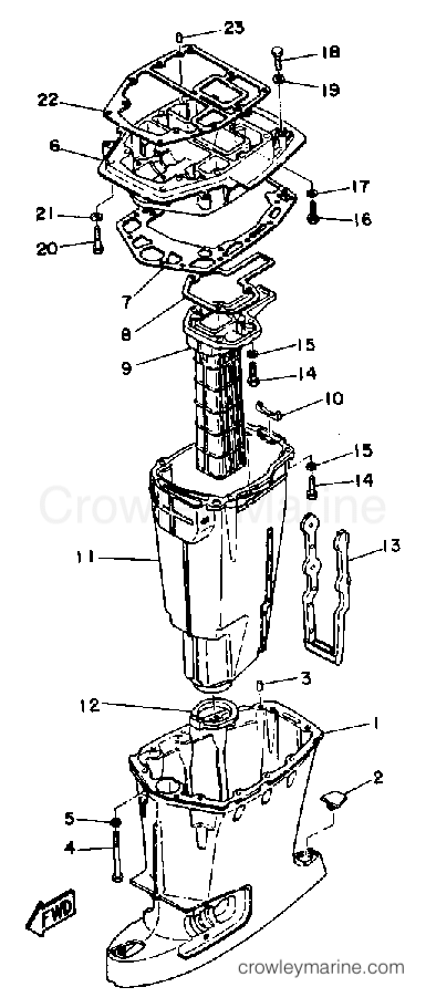 Yamaha Motors 90TLRP - UPPER CASING