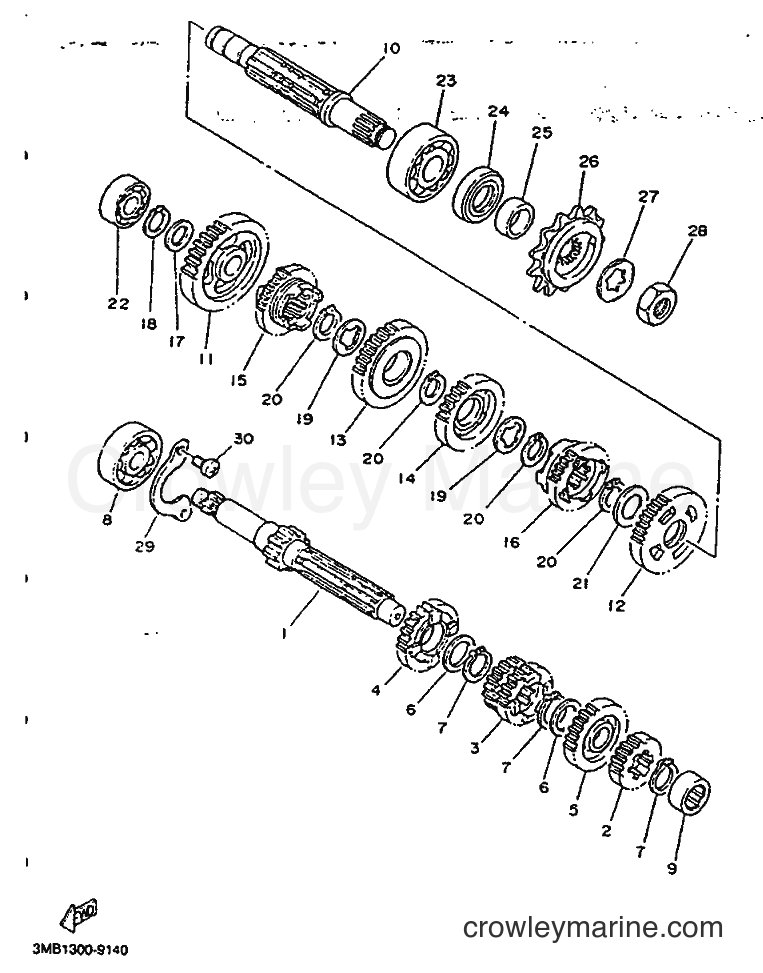 Yamaha Motors TDR125 (3XE2) [999] - TRANSMISSION