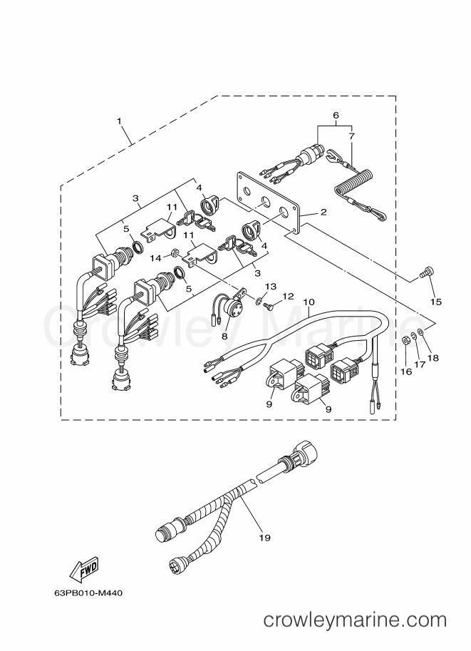Yamaha Motors FL150AETX (64PC) [100] - SWITCH & PANEL 2