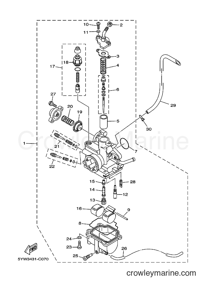 Yamaha Motors JC-110D (5YWC) [010] - CARBURETOR