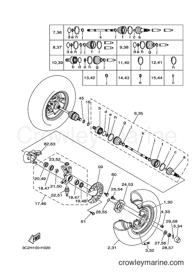 2009 ATV YFM450FAS - YFM450FAS (3C2H) [010] - FRONT WHEEL