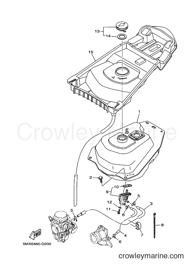 2005 Scooter AT115C - AT115C (5MX6) [010] - FUEL TANK