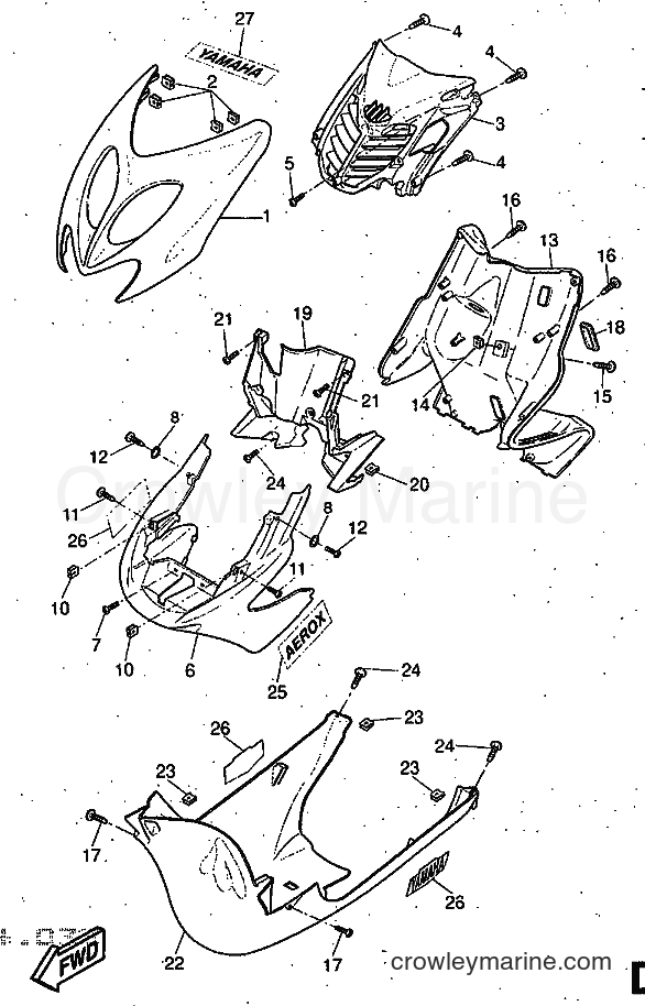 1997 Scooter YQ50 - YQ50 (5CL1) [999] - LEG SHIELD