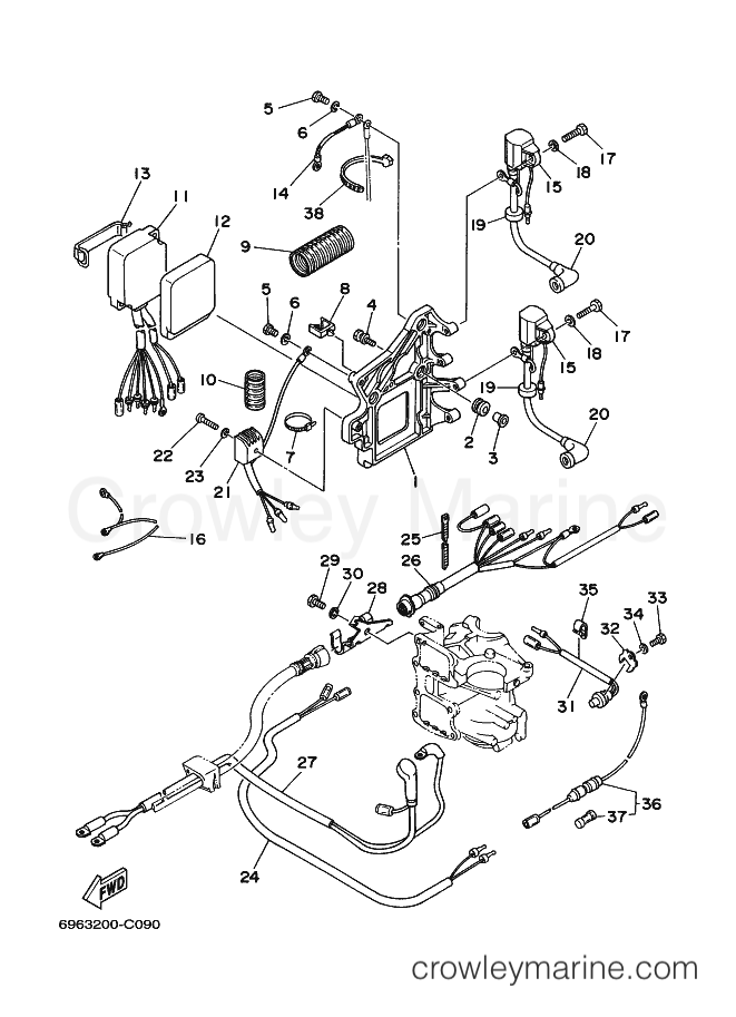 Yamaha Motors 55BED (6973) [100] - ELECTRICAL 1