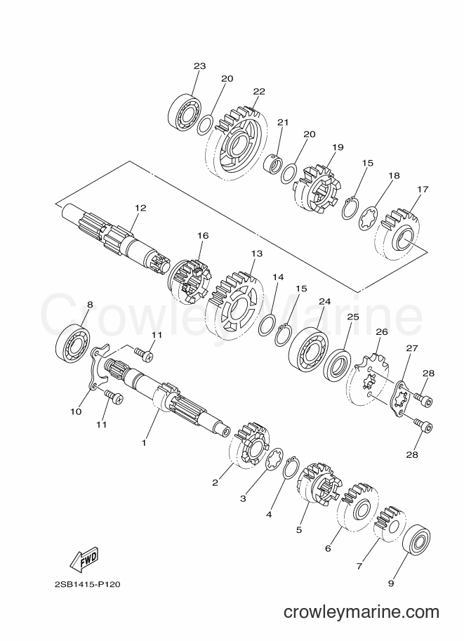 Yamaha Motors YS125-5C (BT41) [010] - TRANSMISSION