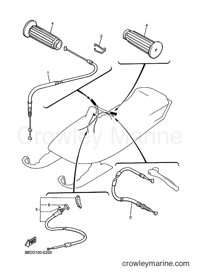 Yamaha Motors BR250T (8BDE) [030] - CONTROL CABLE