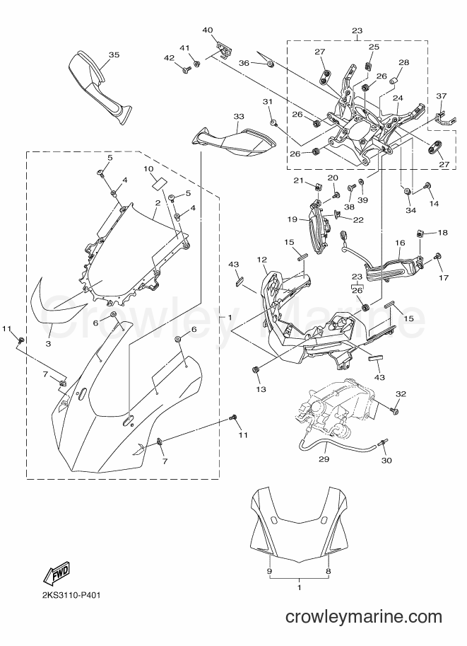 Yamaha Motors YZF-R1M (2KS9) [010] - COWLING 1