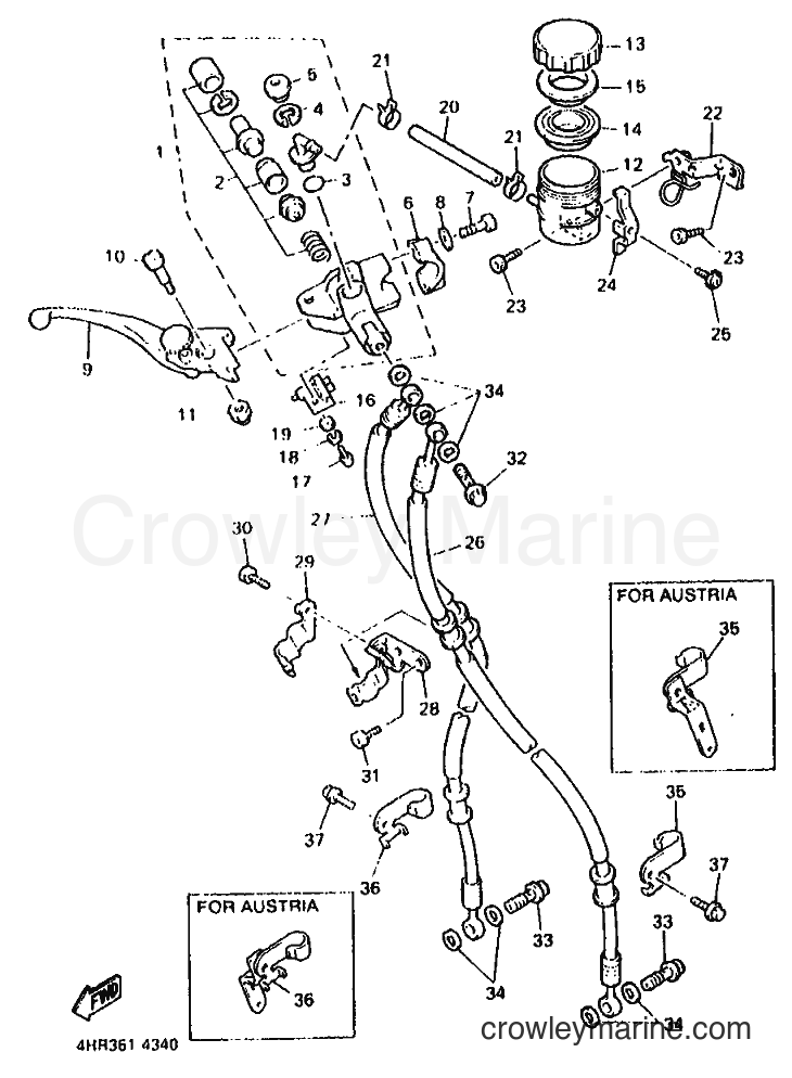 Yamaha Motors YZF750R (4HR2) [999] - FRONT MASTER CYLINDER