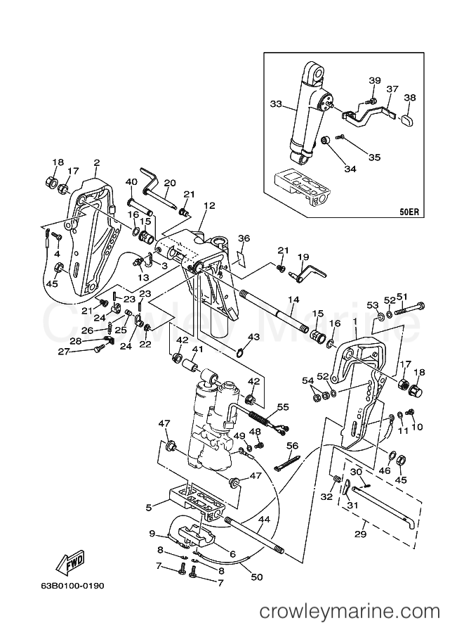 Yamaha Motors 40V (63D) [090] - BRACKET 1