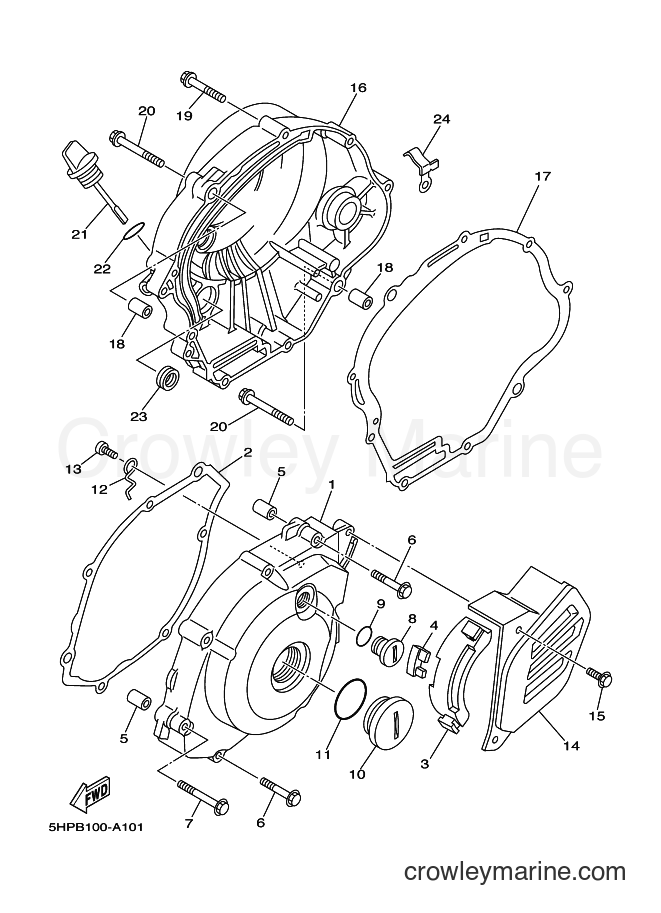 2003 Dirt Bike TT-R125 - TT-R125 (5HPF) [070] - CRANKCASE COVER 1