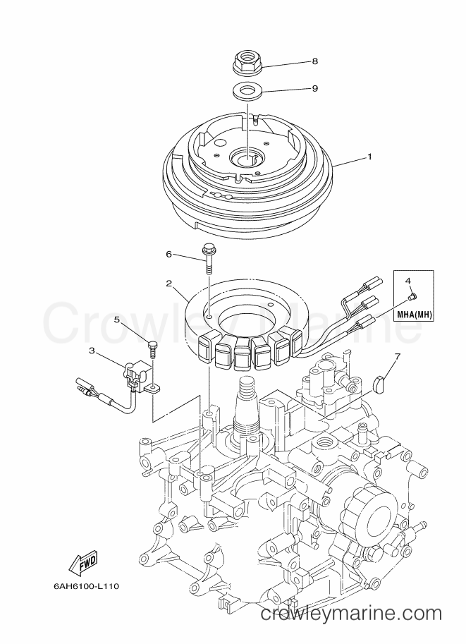 Yamaha Motors F20SPA-2012 (6AH6) [470] - GENERATOR
