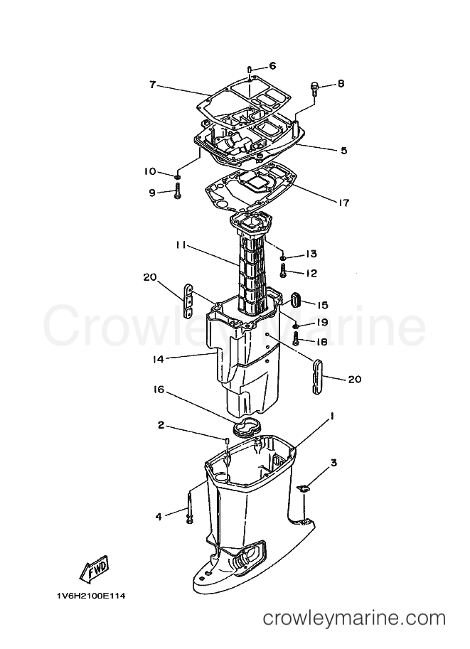 Yamaha Motors 60F (6H2) [040] - UPPER CASING