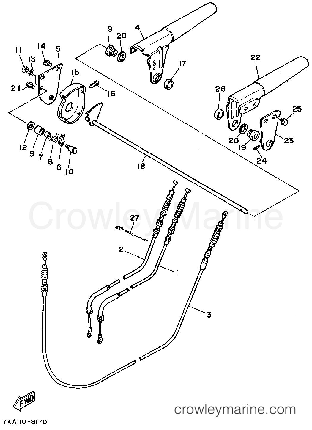 Yamaha Motors YS624TC - CONTROL - CABLE