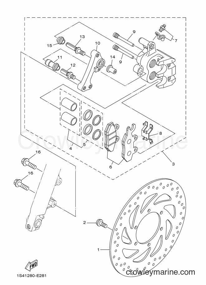 2011 Street Bike YBR250 - YBR250 (5D14) [010] - FRONT BRAKE CALIPER