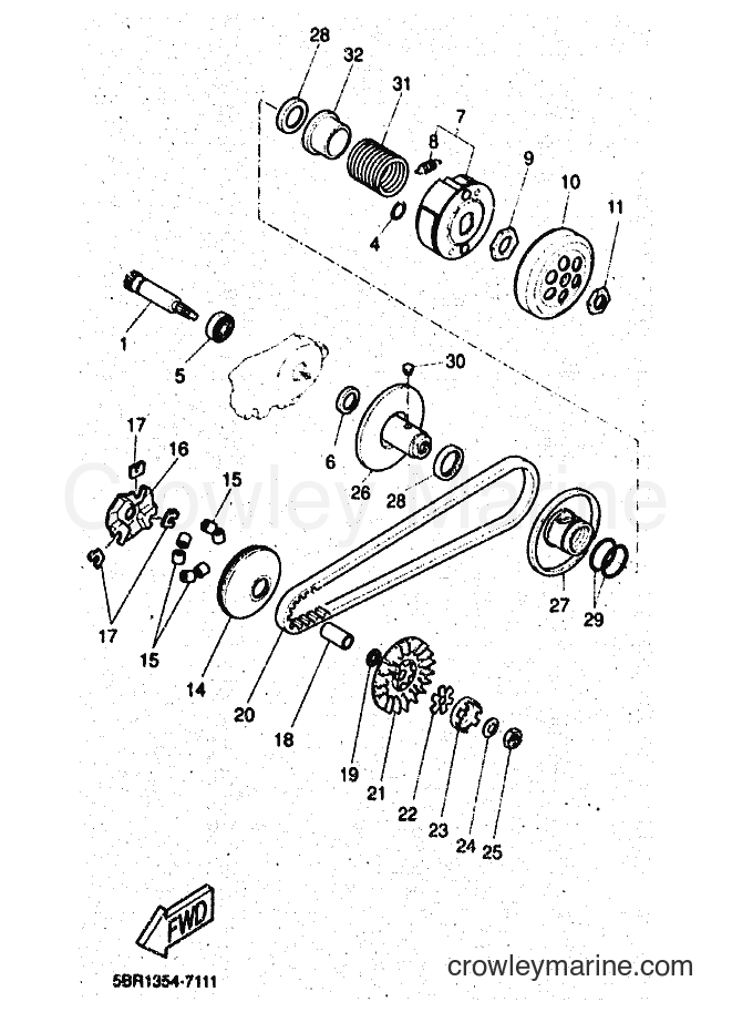 1999 Scooter YQ50 - YQ50 (5KH2) [010] - CLUTCH