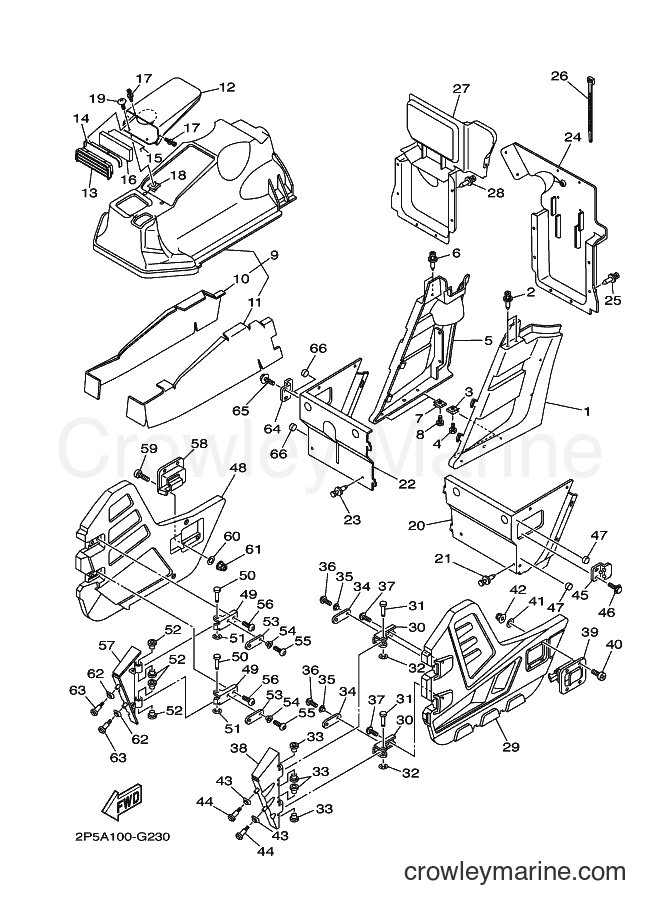 2008 ATV YXR450F - YXR450F (2P5E) [010] - SIDE COVER