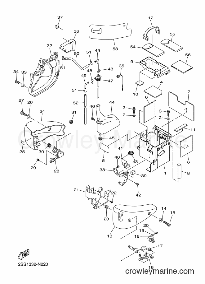 Yamaha Motors XVS1300CU (2SS1) [010] - SIDE COVER