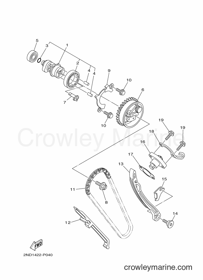 2017 Scooter T150 - T150 (2NDA) [010] - CAMSHAFT & CHAIN