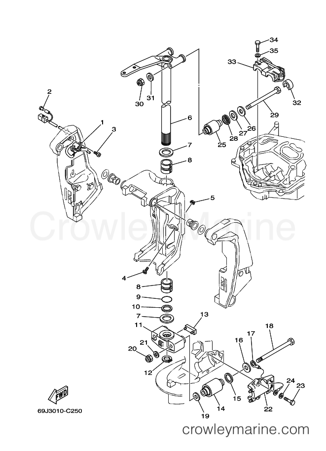 Yamaha Motors FL200AETX (60M4) [040] - BRACKET 2