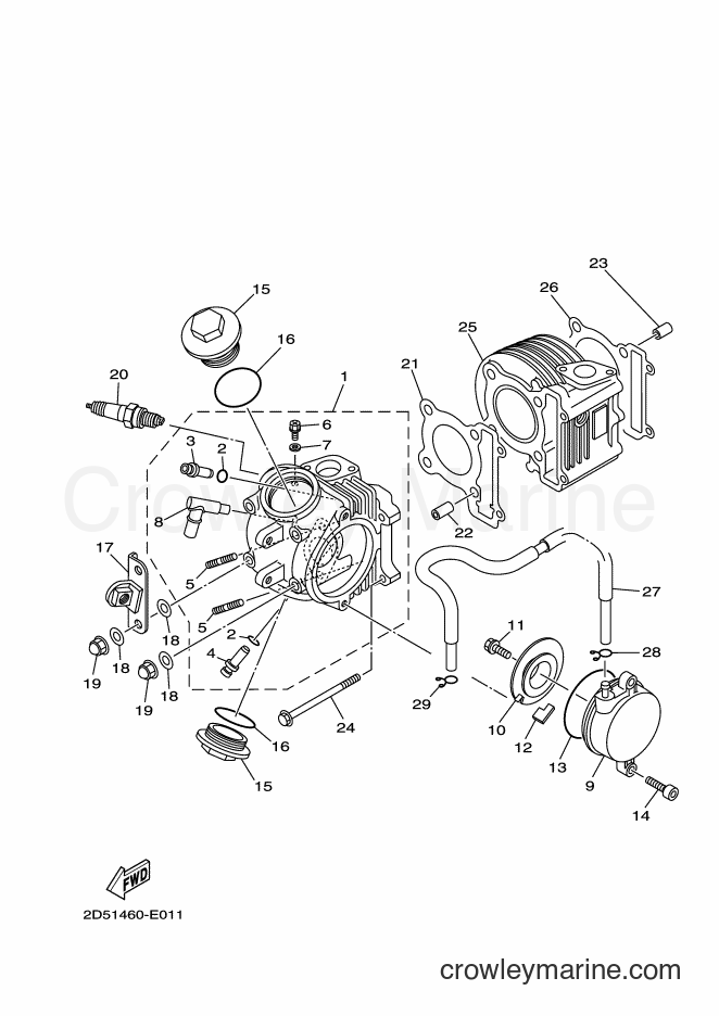 2006 Scooter AT115C - AT115C (2D51) [010] - CYLINDER