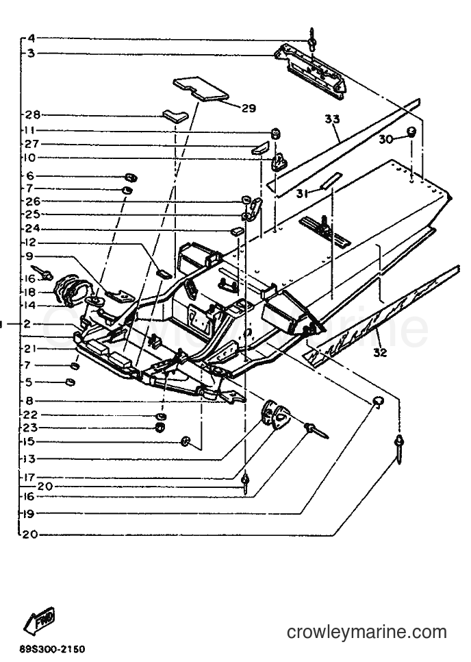 1992 Snowmobile CS340E - CS340E (89S1) [010] - FRAME