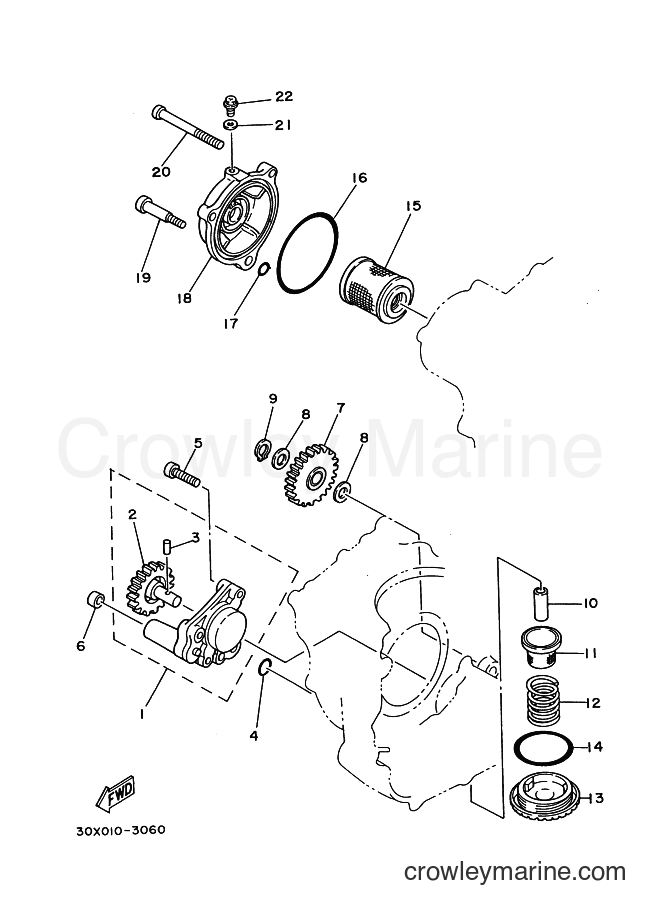 1987 Dirt Bike XT250T - XT250T (1EU0) [010] - OIL PUMP