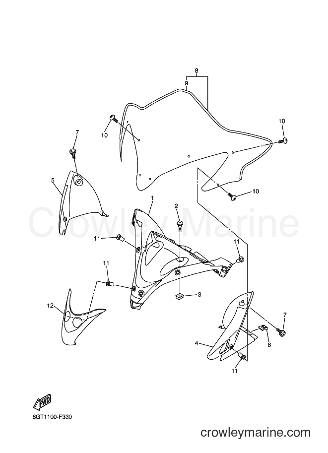2007 Snowmobile RX10S - RX10S (8GT1) [020] - WINDSHIELD