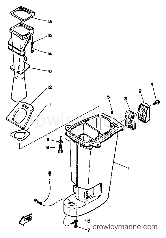 Yamaha Motors 25MLHQ - UPPER CASING