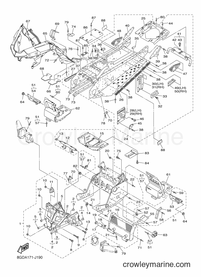 2010 Snowmobile RX10GT - RX10GT (8GDA) [020] - FRAME