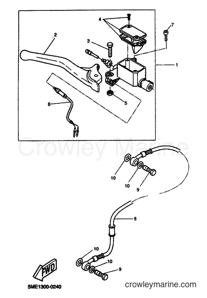 2000 Scooter YQ100 - YQ100 (5ME1) [070] - FRONT MASTER CYLINDER