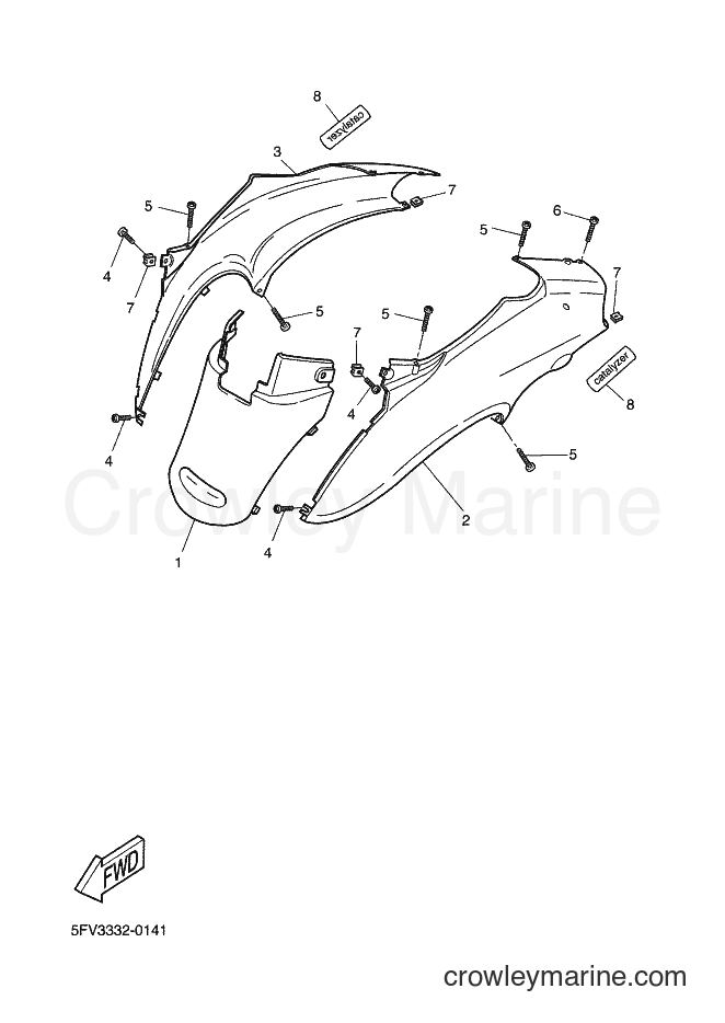 2002 Scooter YH50 - YH50 (5PF3) [010] - SIDE COVER