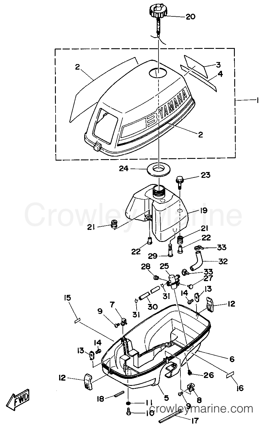 Yamaha Motors 3MSHT - COWLING FUEL