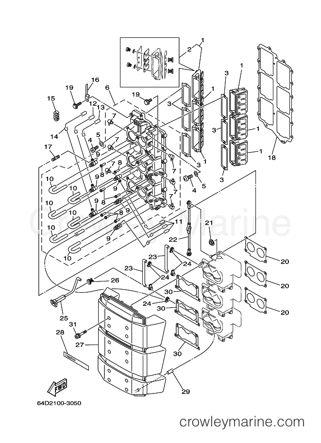 Yamaha Motors 200F (64E7) [270] - INTAKE