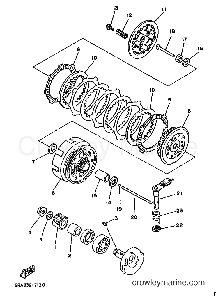 1987 Scooter DT80LC - DT80LC (2RA) [999] - CLUTCH