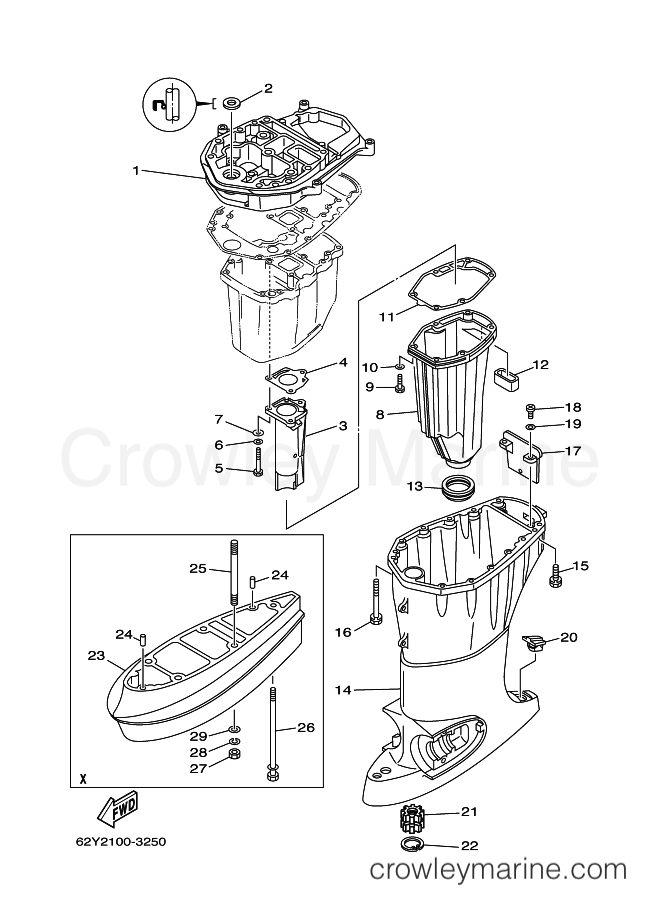 Yamaha Motors F50TJRB (62Y2) [300] - UPPER CASING