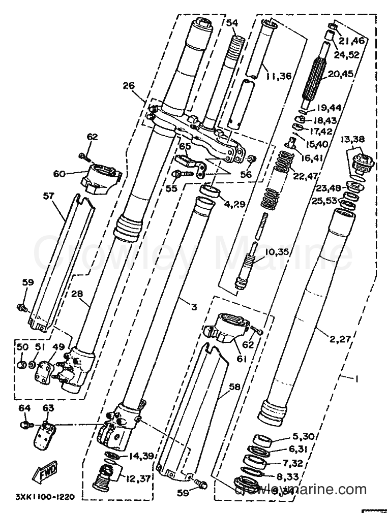 1991 Dirt Bike WR250Z - WR250Z (3RB3) [030] - FRONT FORK