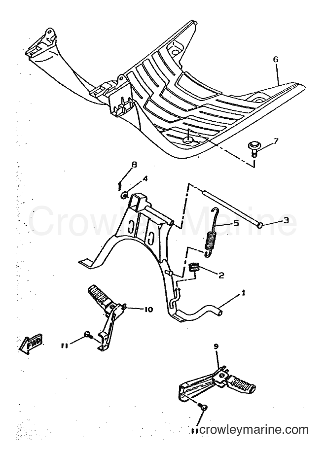 1998 Scooter CW50 - CW50 (4RW3) [010] - STAND & FOOTREST