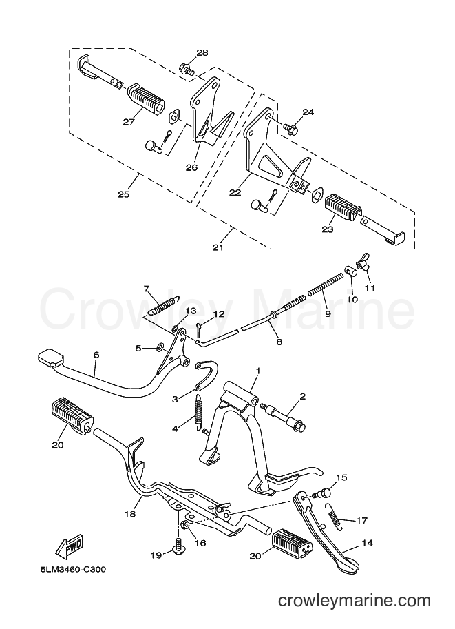2004 Scooter T105SE - T105SE (5LM4) [010] - STAND & FOOTREST