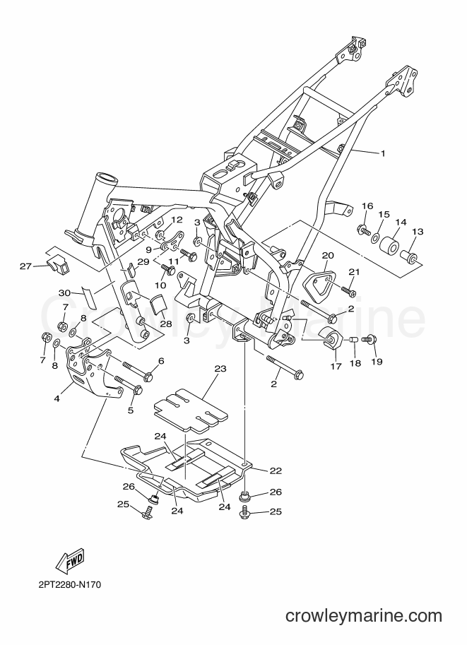 2015 Dirt Bike TT-R125LWE - TT-R125LWE (2PT5) [010] - FRAME