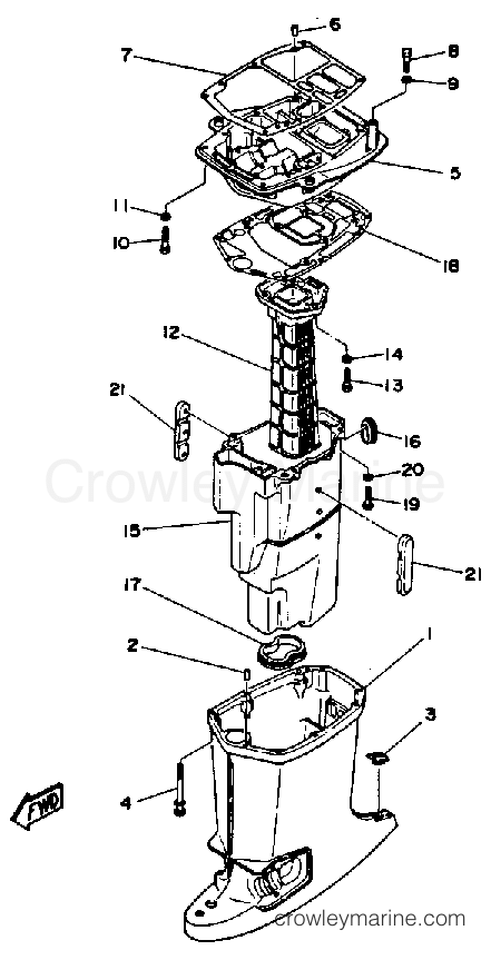 Yamaha Motors 70ETLD - UPPER CASING