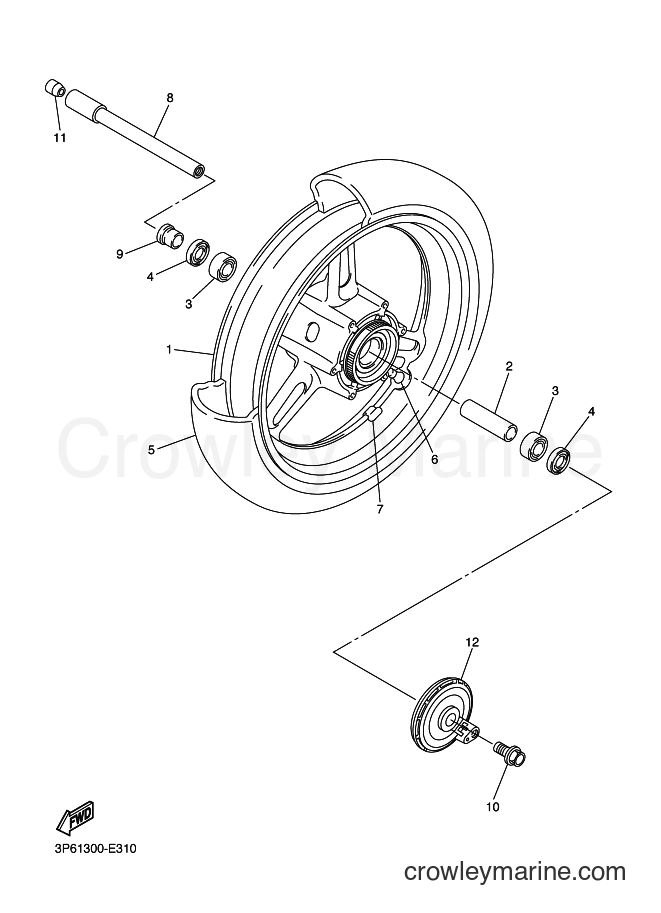 2006 Sport Bike FJR1300A - FJR1300A (3P61) [080] - FRONT WHEEL