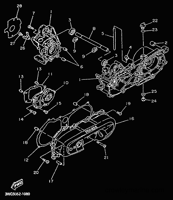 2001 Scooter CY50R - CY50R (3WG9) [010] - CRANKCASE
