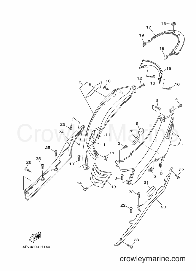 2011 Scooter XC125E - XC125E (4P78) [010] - SIDE COVER
